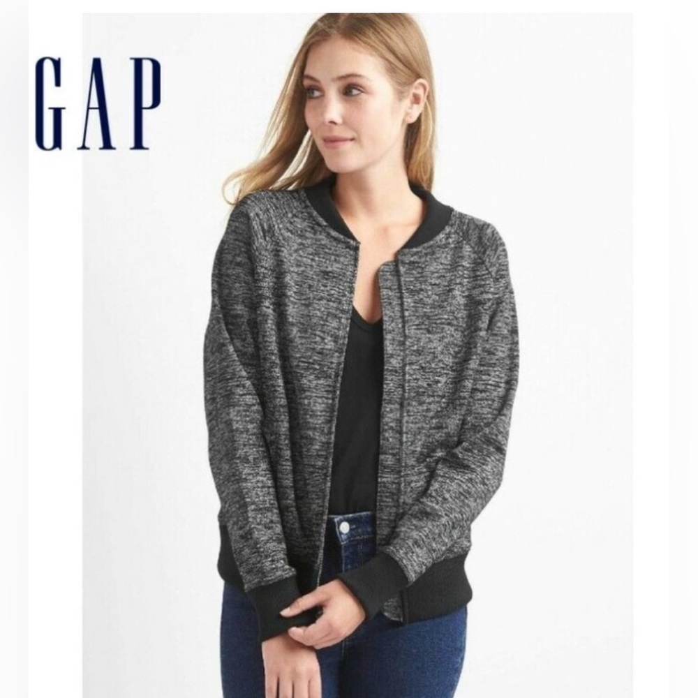 Gap Heather Gray Bomber Jacket